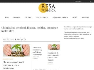 Screenshot sito: Resapubblica.it