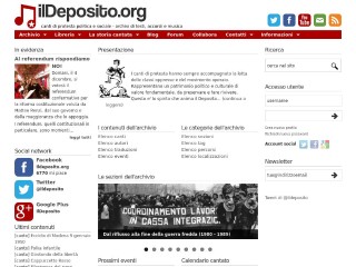Screenshot sito: Il Deposito