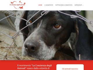 Screenshot sito: La Coscienza degli Animali