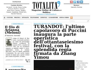 Screenshot sito: Totalita.it