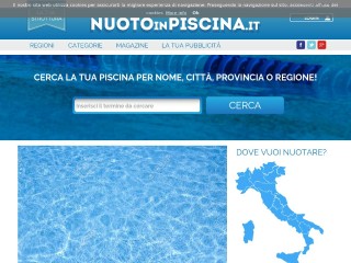 Screenshot sito: Nuoto in Piscina