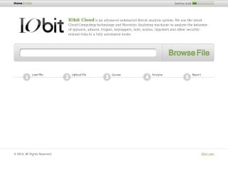 Screenshot sito: IObit Cloud