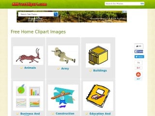Screenshot sito: Allfreeclipart.com
