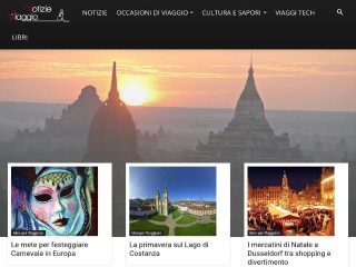 Screenshot sito: Notizie di Viaggio
