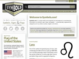 Screenshot sito: Symbols.com