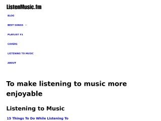 Screenshot sito: Listenmusic.fm