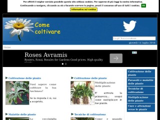 Screenshot sito: Comecoltivare