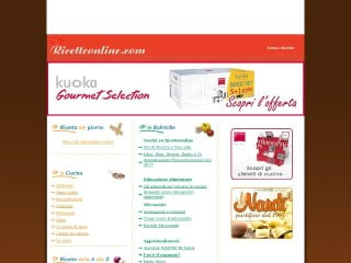 Screenshot sito: RicetteOnline.com
