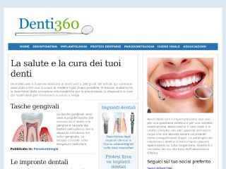 Screenshot sito: Denti360.com