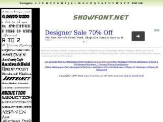 Screenshot sito: Showfont.net