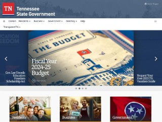 Screenshot sito: Tennessee.gov