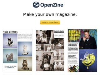 Screenshot sito: Openzine