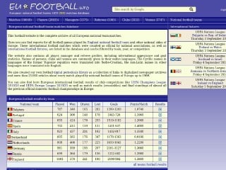 Screenshot sito: European Football