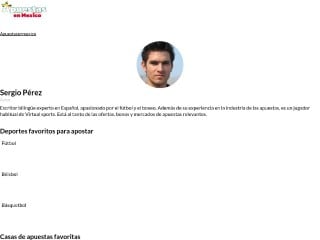 Screenshot sito: Sergio Perez