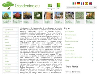 Screenshot sito: Gardening