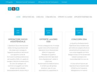 Screenshot sito: OSA Operatore Socio Assistenziale