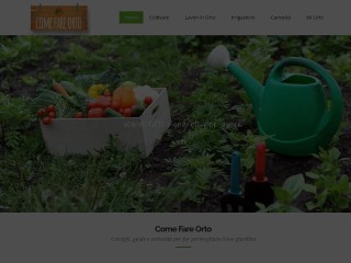 Screenshot sito: Come fare orto