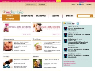 Screenshot sito: Miobambino.it