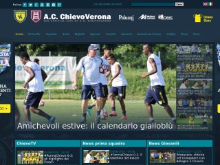 Screenshot sito: Chievo Verona