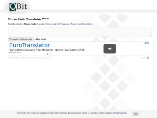Screenshot sito: Morse Code Translator