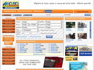 Screenshot sito: Moto Mercato
