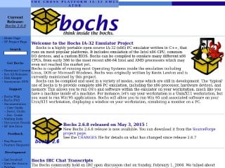 Screenshot sito: Bochs