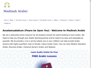 Screenshot sito: Madinaharabic