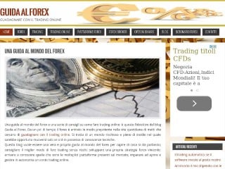 Screenshot sito: Guida al Forex