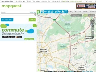 Screenshot sito: MapQuest - Interactive Atlas