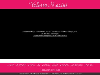 Screenshot sito: Valeria Marini