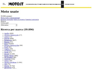 Screenshot sito: Moto.it Scooter Usati