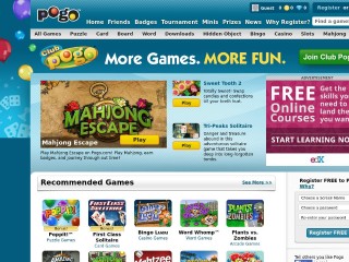 Screenshot sito: Pogo.com