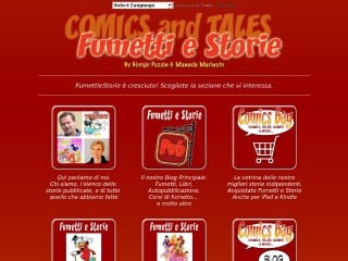 Screenshot sito: Fumetti e storie