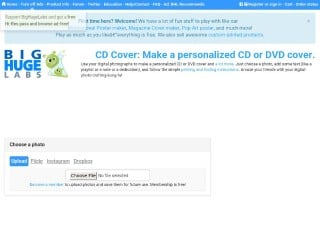 Screenshot sito: Bighugelabs CD