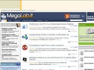 Screenshot sito: Megalab.it