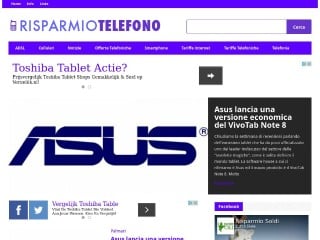 Screenshot sito: RisparmioalTelefono.it