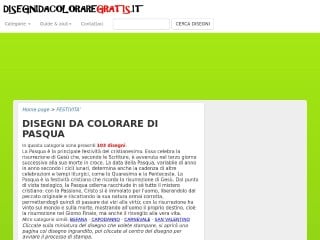 Screenshot sito: Disegni da colorare a Pasqua