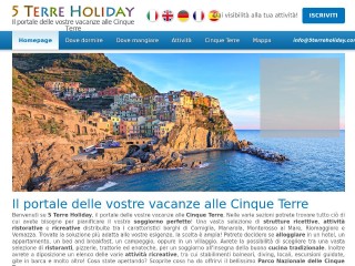 Screenshot sito: 5 Terre Holiday