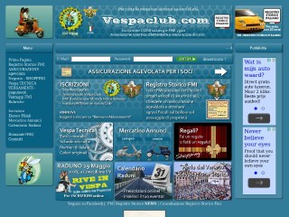 Screenshot sito: VespaClub.com