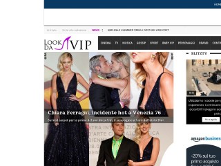 Screenshot sito: Look da Vip