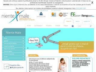Screenshot sito: NienteMale.it