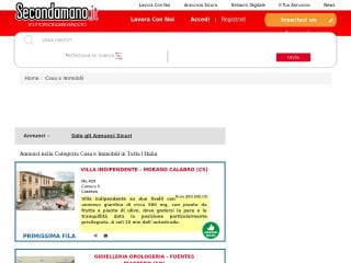 Screenshot sito: Secondamano Immobili