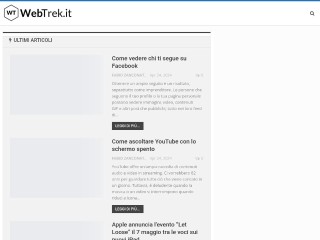 Screenshot sito: Webtrek.it