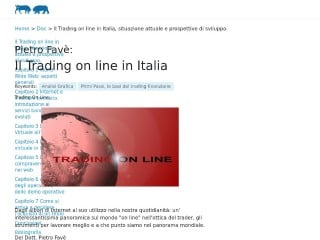 Screenshot sito: Il Trading on line in Italia