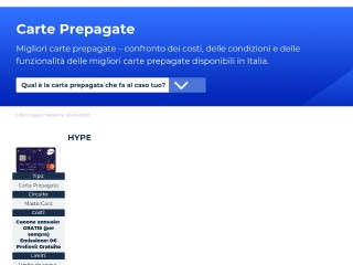 Screenshot sito: MiglioriCartePrepagate.it