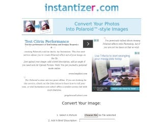 Screenshot sito: Instantizer.com