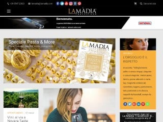 Screenshot sito: La Madia Travelfood