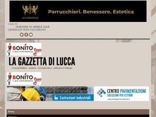 Screenshot sito: La Gazzetta di Lucca