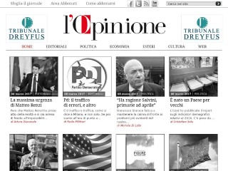 Screenshot sito: L'Opinione
