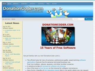Screenshot sito: DonationCoder.com